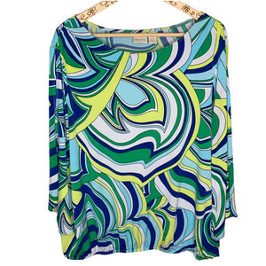 Chico's Multicolor Abstract Blouse